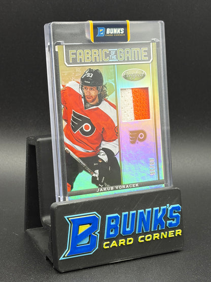 2012-13 Jakub Voracek Certified Fabric of the Game 8/25