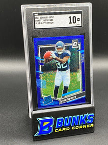 2023 Tyjae Spears Blue Glitter Prizm RC SSP SGC 10 (Box A11)