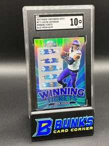 2023 Justin Jefferson Winning Tickets Blue Prizm SGC 10 (Box A11)