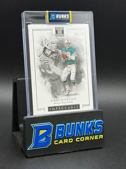 2016 Dan Marino Impeccable Silver Foil 60/75