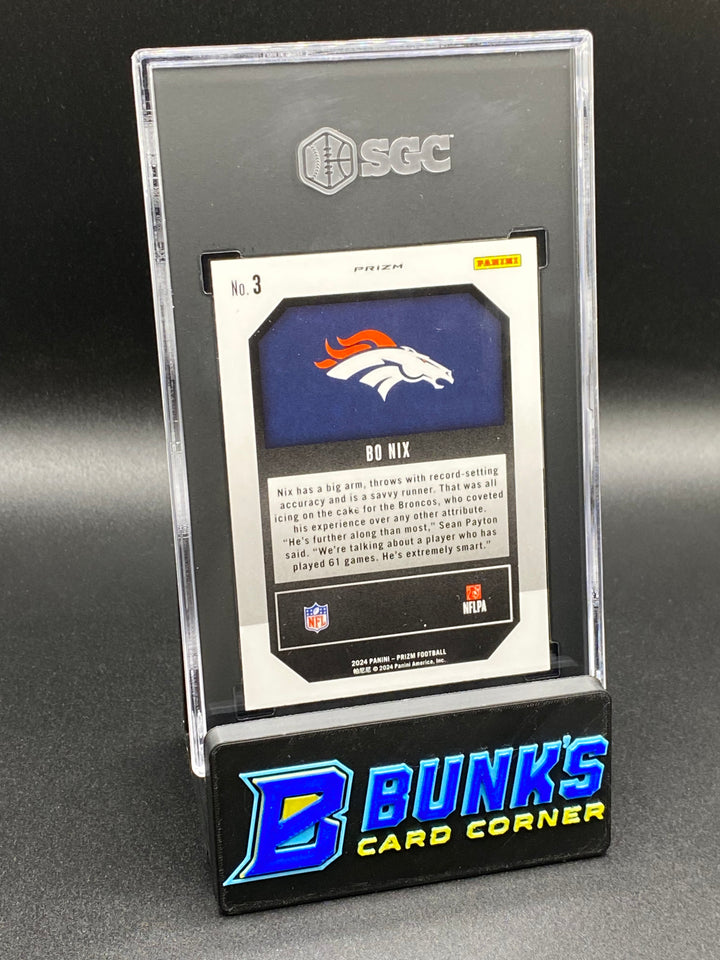 2024 Bo Nix Emergent Green Prizm RC SGC 10 (Box A11)