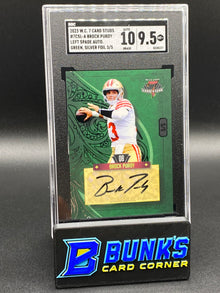 2023 Brock Purdy Left Spade Auto. Green, Silver Foil SGC 10/9.5 (Box A11)