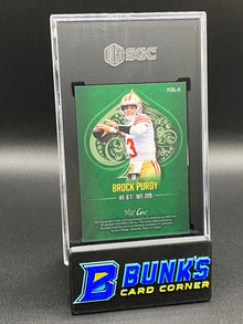 2023 Brock Purdy Left Spade Auto. Green, Silver Foil SGC 10/9.5 (Box A11)