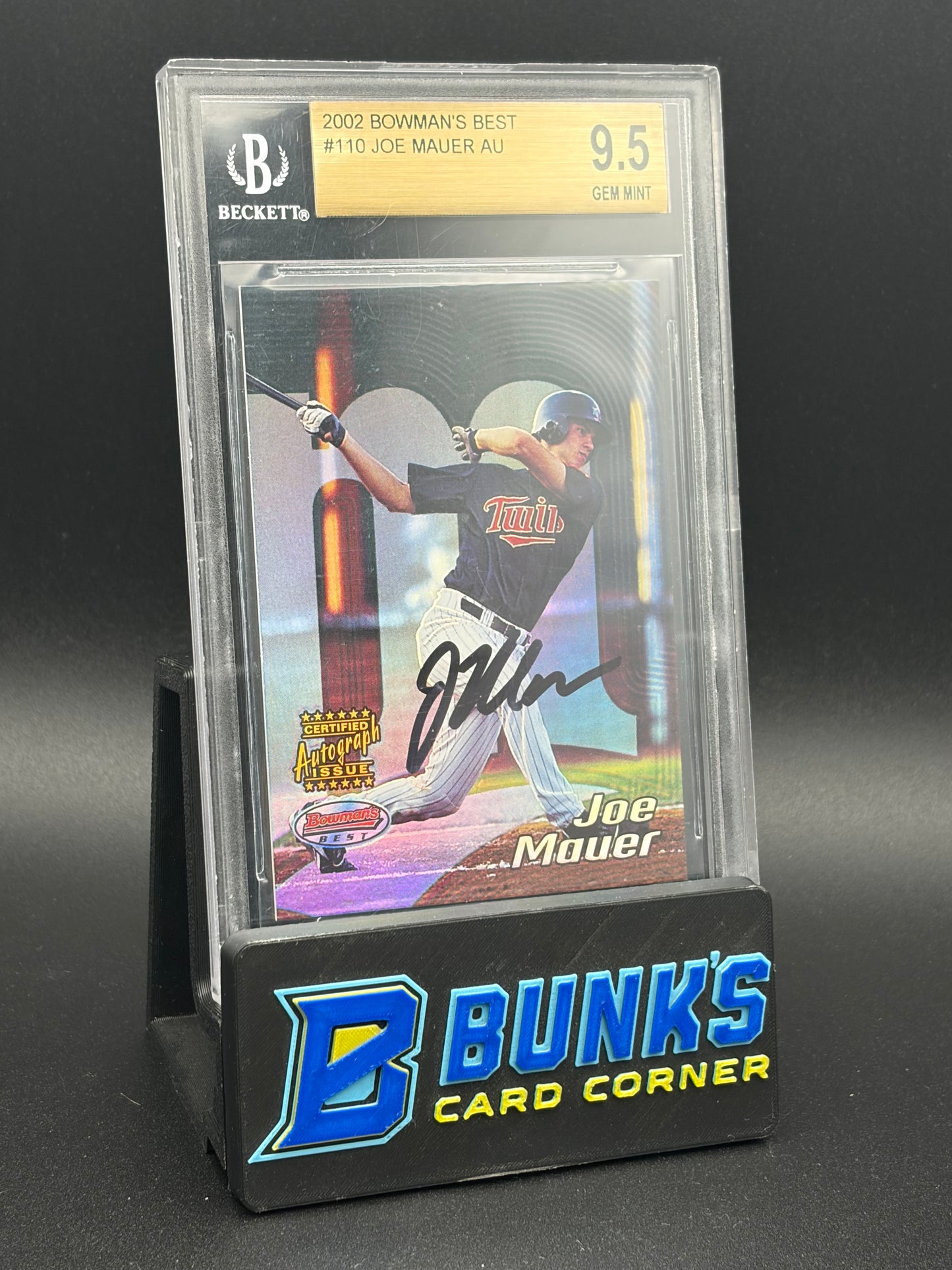 2002 Joe Mauer AU Bowmans Best Beckett 9.5