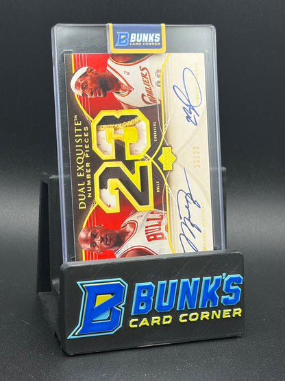 2007 Michael Jordan & LeBron James Dual Exquisite Number Pieces