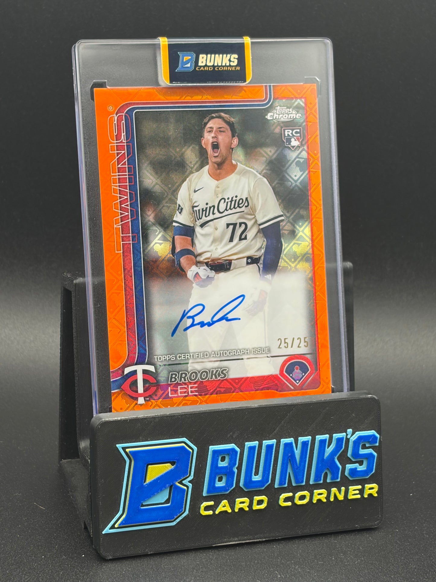 2025 Brooks Lee Bookend Orange Refractor Auto 25/25