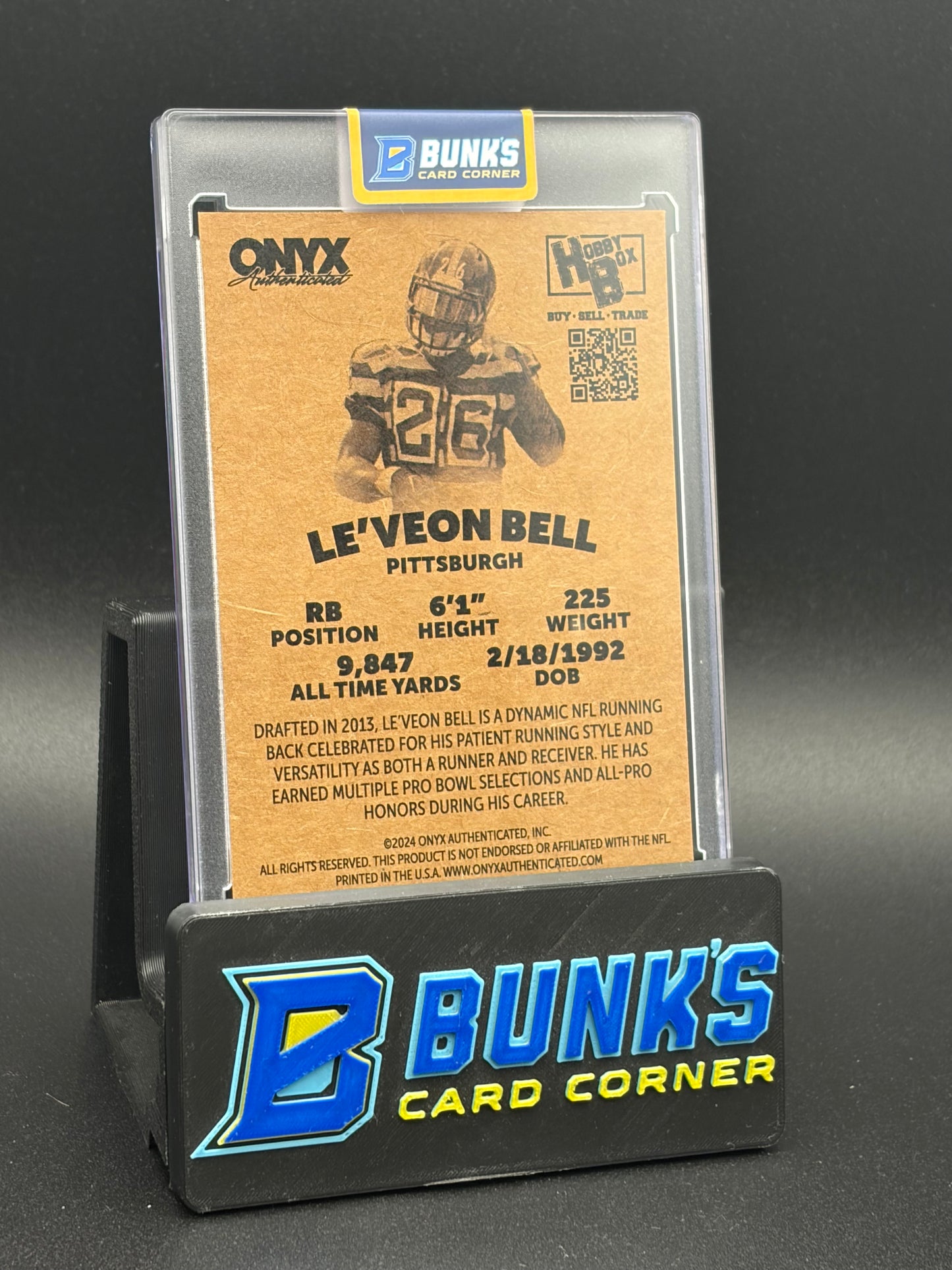 2024 Le'Veon Bell Auto Onyx Yellow
