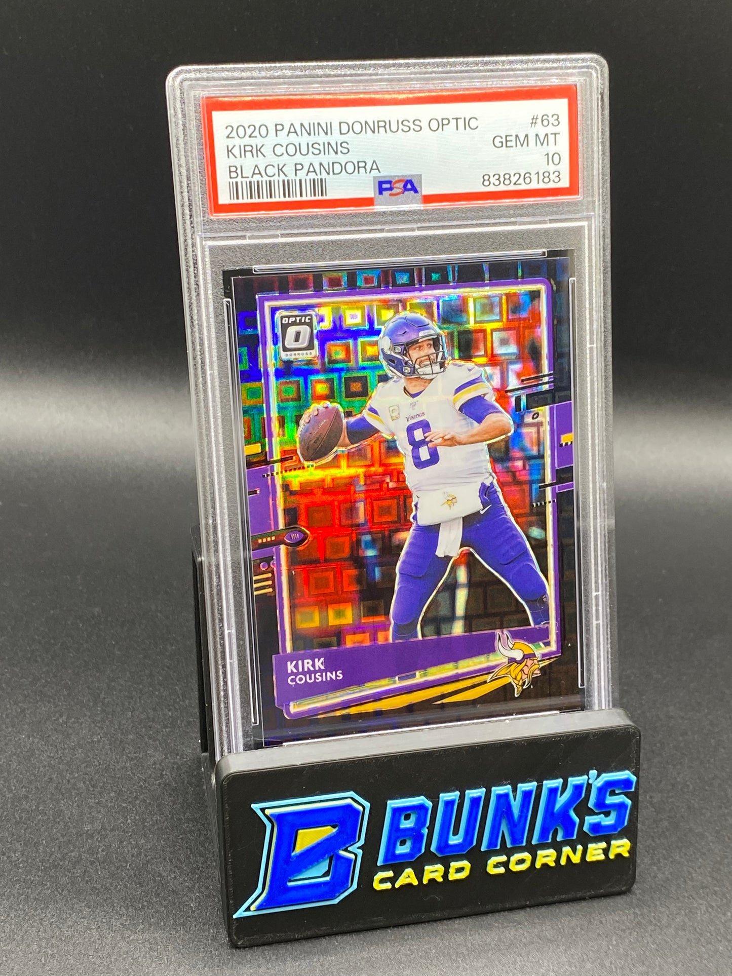 2020 Kirk Cousins Black Pandora PSA 10