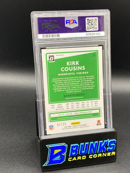2020 Kirk Cousins Black Pandora PSA 10