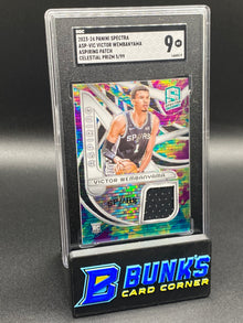 2023-24 Victor Wembanyama Aspiring Patch Celestial Prizm RC SGC 9
