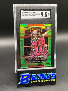 2022 Randy Savage Neon Green Prizm SP SGC 9.5