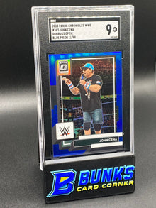 2023 John Cena Donruss Optic Blue Prizm SGC 9