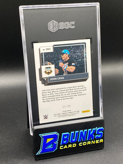 2023 John Cena Donruss Optic Blue Prizm SGC 9