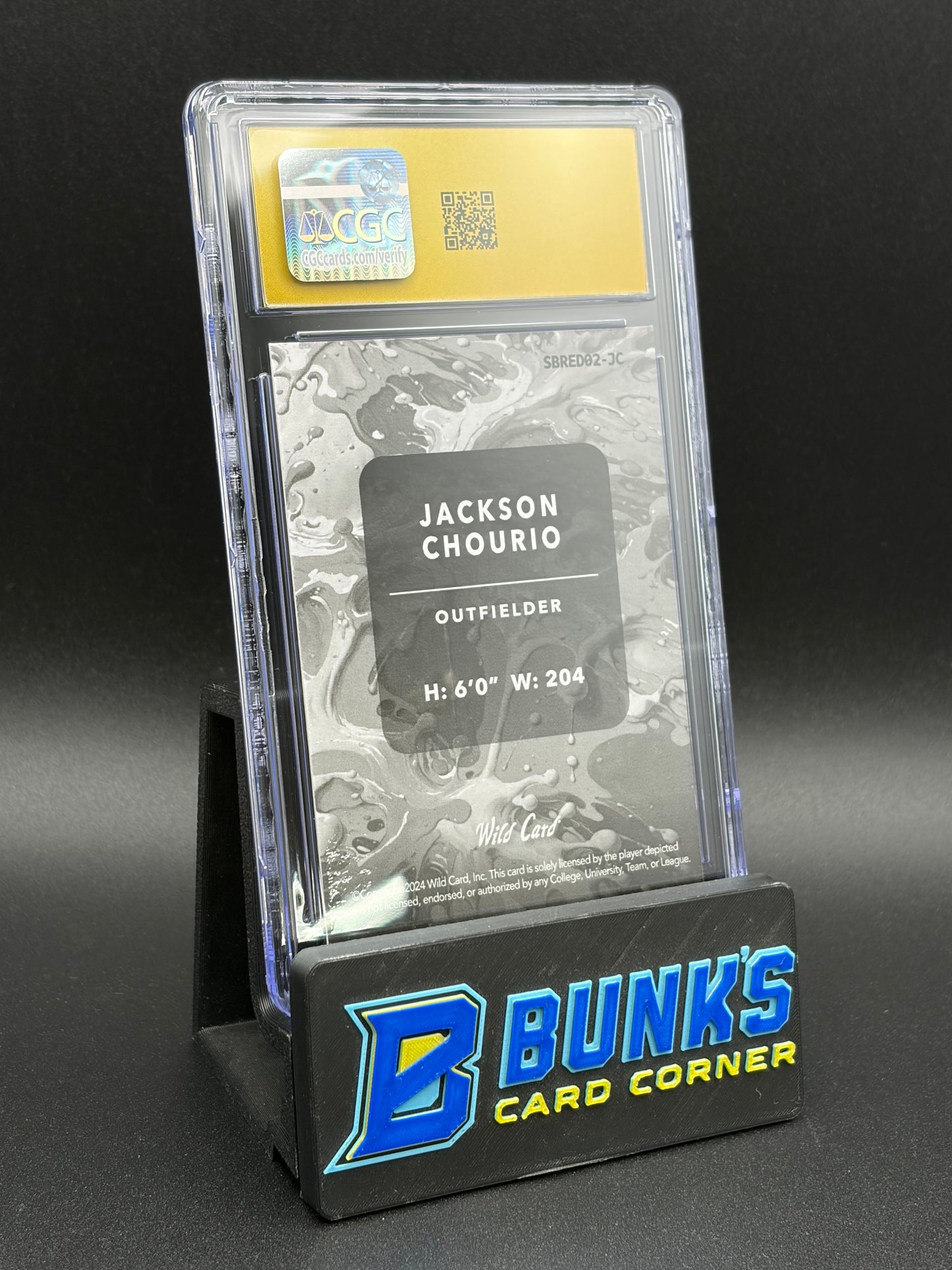 2024 Jackson Chourio Red 2 Cross Hatch Wild Card Splat CGC Pristine 10 1/2