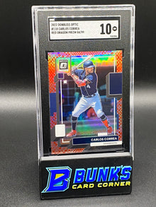 2022 Carlos Correa Red Dragon Prizm SP SGC 10