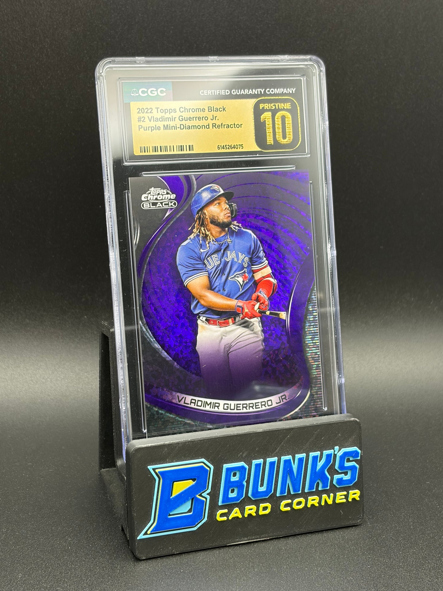 2022 Vladimir Guerrero Jr Purple Mini Diamond Refractor CGC Pristine 10 121/150