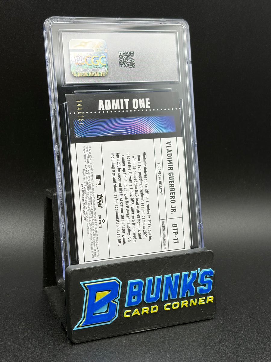 2026 Vladimir Guerrero Jr Blue Foil Big Ticket Players CGC 10 144/150