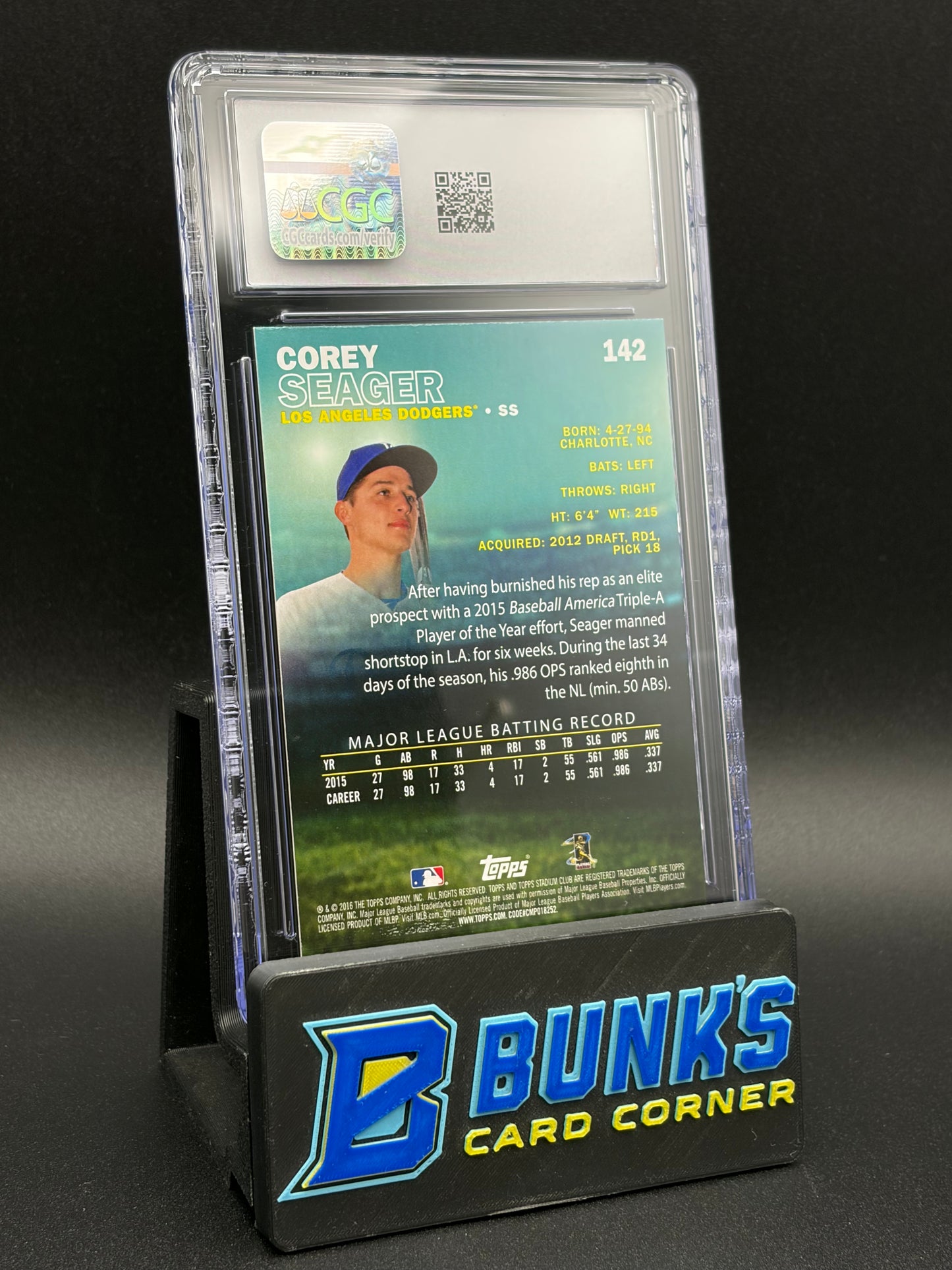 2016 Corey Seager Variation CGC 9 RC