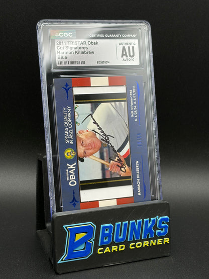 2011 Harmon Killebrew Blue Cut Signatures CGC AU Auto 10 16/50