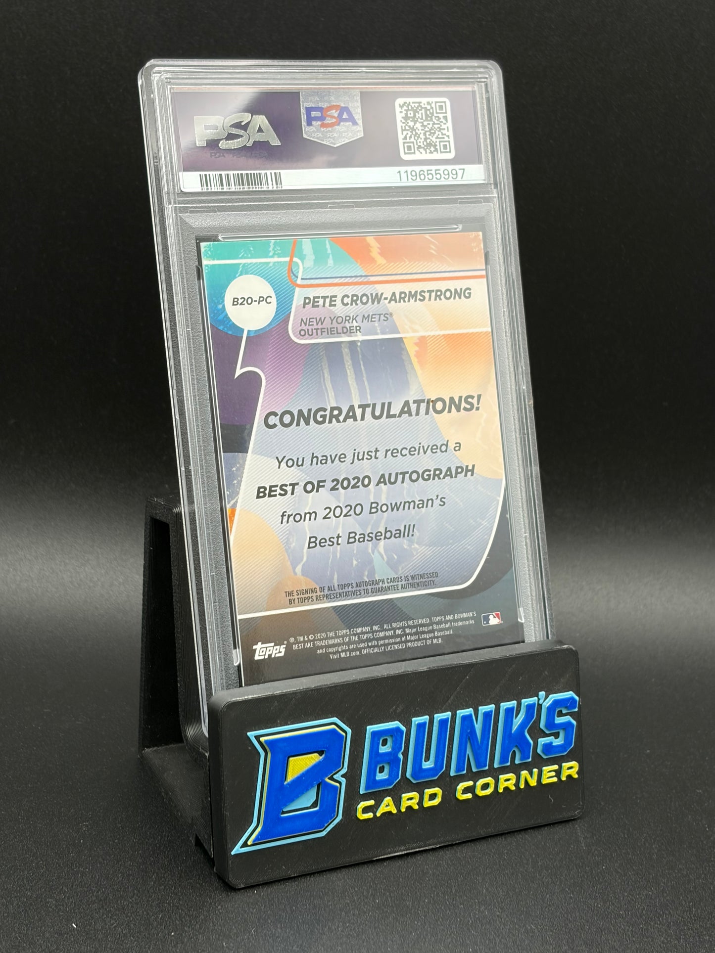 2020 Pete Crow-Armstrong Auto Green Refractor PSA 9 55/99