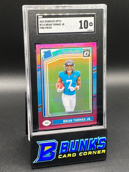 2024 Brian Thomas Jr. Pink Prizm RR SGC 10