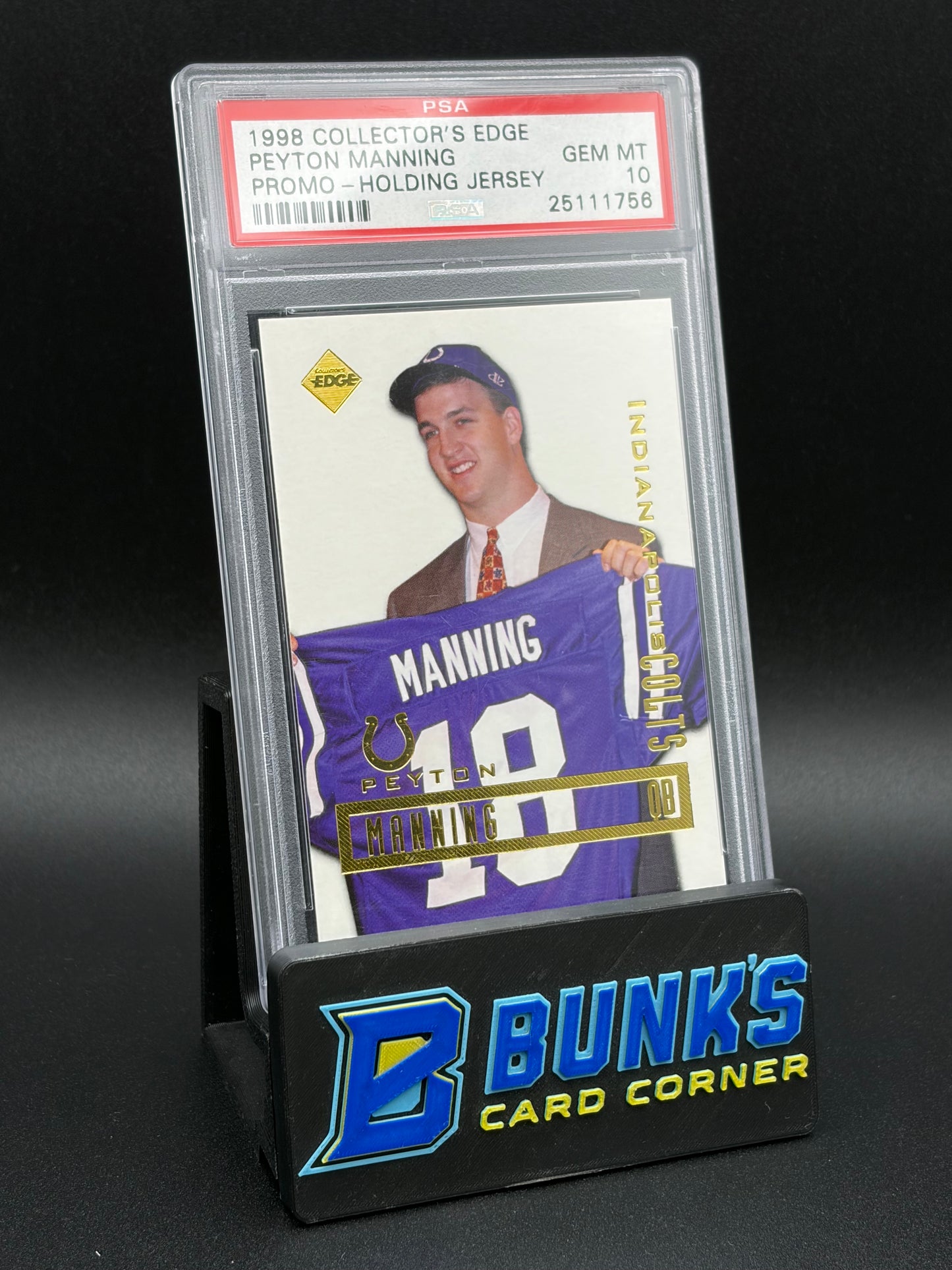1998 Peyton Manning Promo Holding Jersey PSA 10