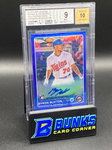 2015 Byron Buxton Blue Ref. RC Auto. Beckett 10/9