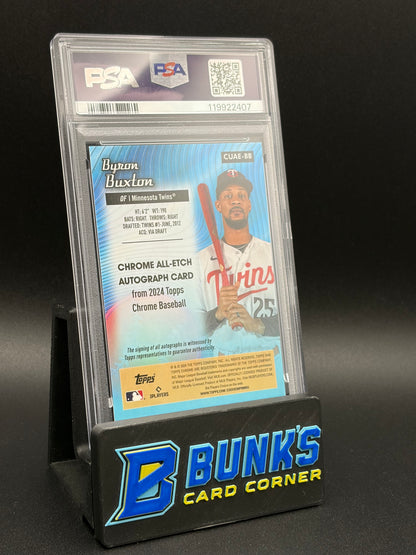 2024 Byron Buxton All Etch Auto Gold Refractor PSA 9 42/50