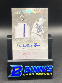 2017 Whitey Ford Auto. 7/7 Game Worn Material