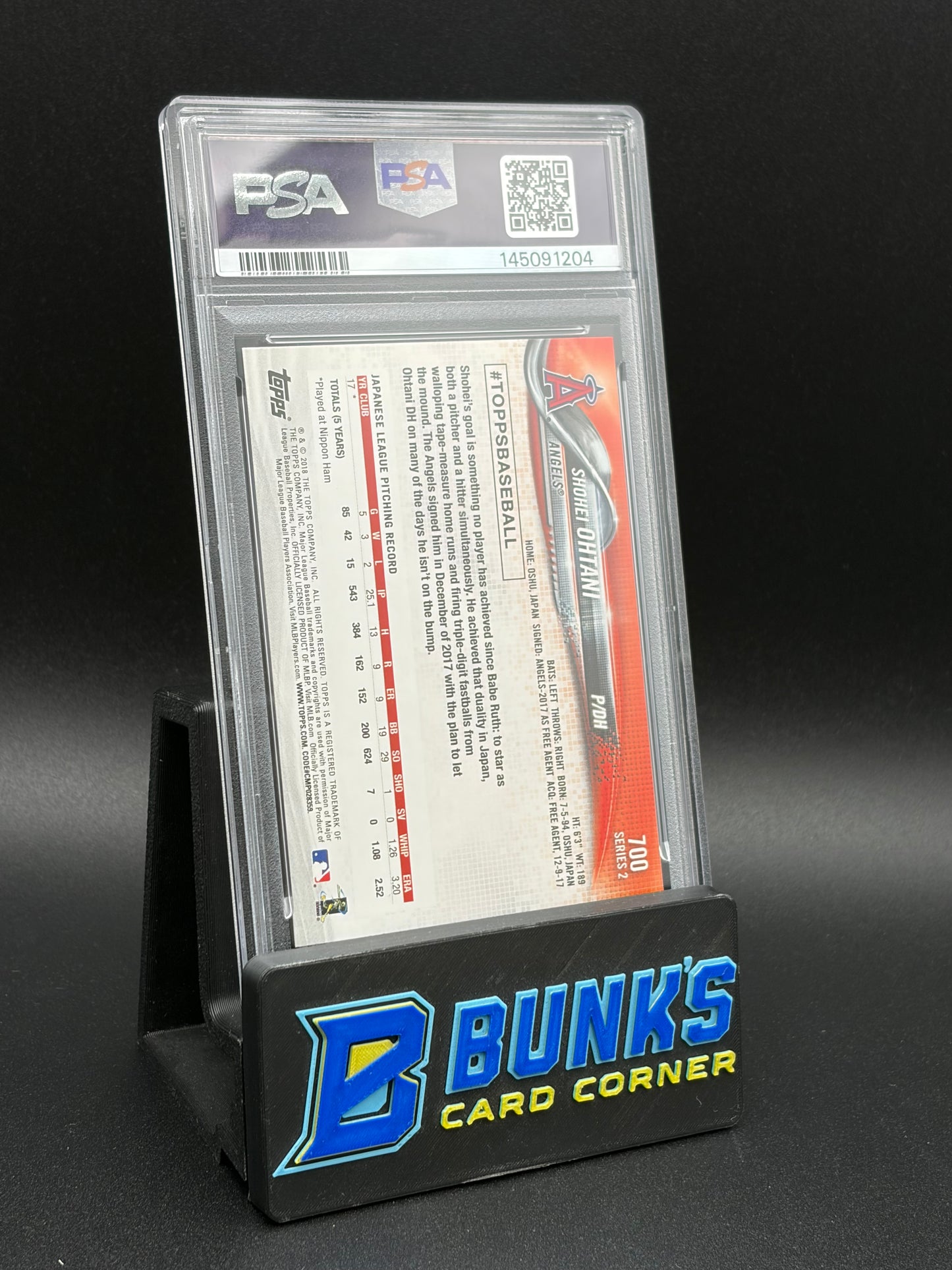 2018 Shohei Ohtani Pitching PSA 9 RC