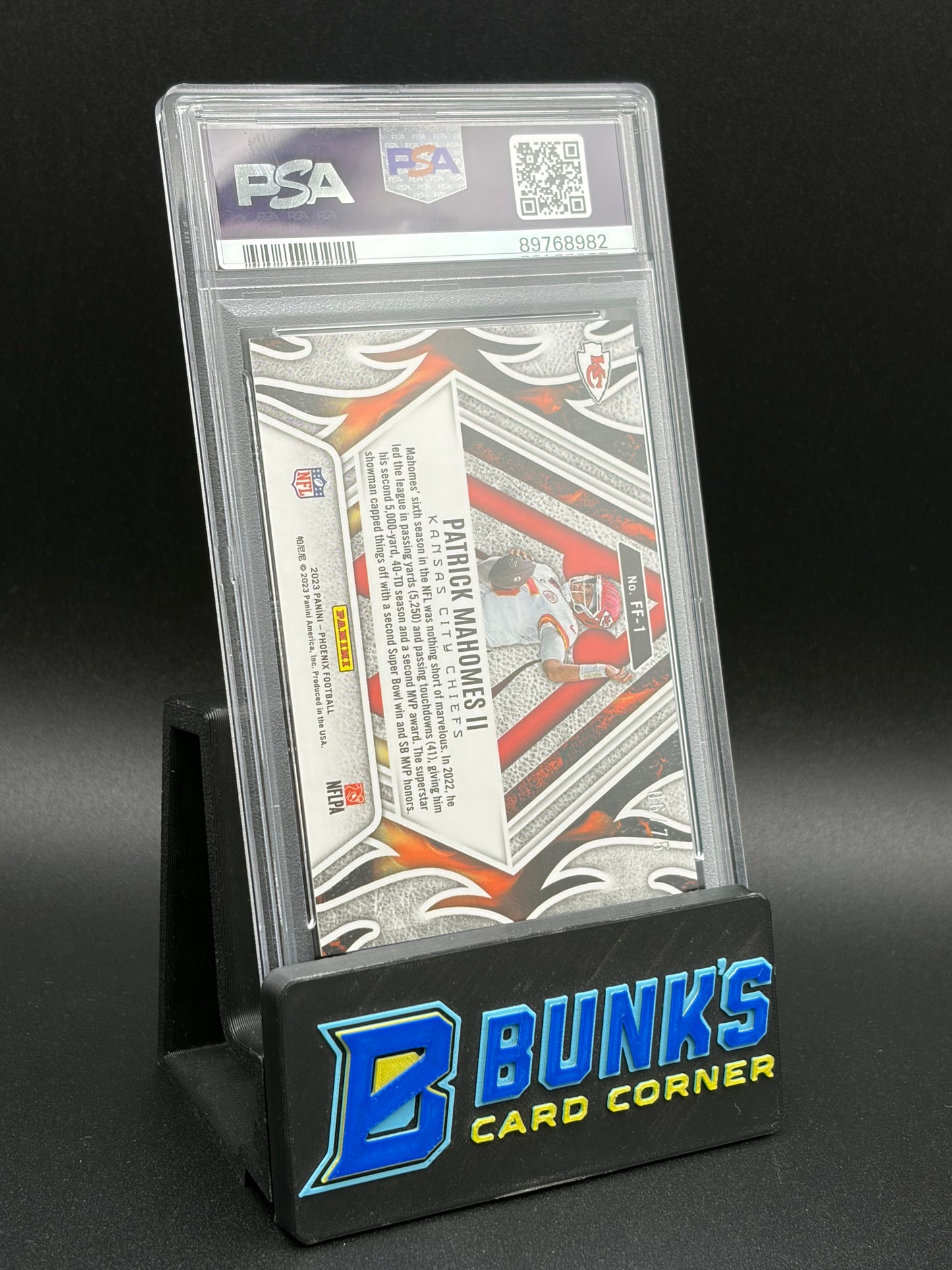2023 Patrick Mahomes II Fire Forged Yellow Phoenix PSA 10 6/75