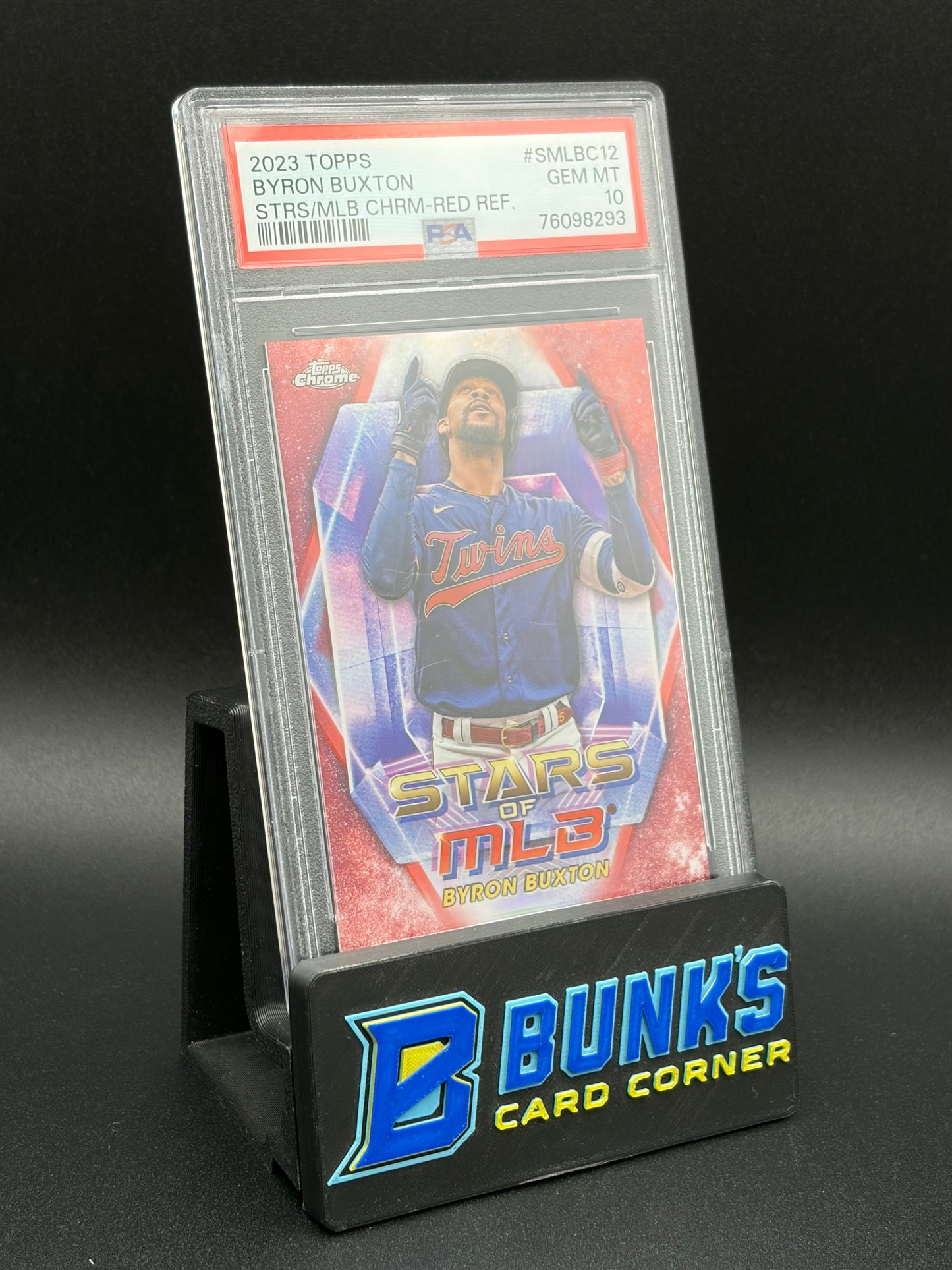 2023 Byron Buxxton Chrome Red Refractor PSA 10 65/75