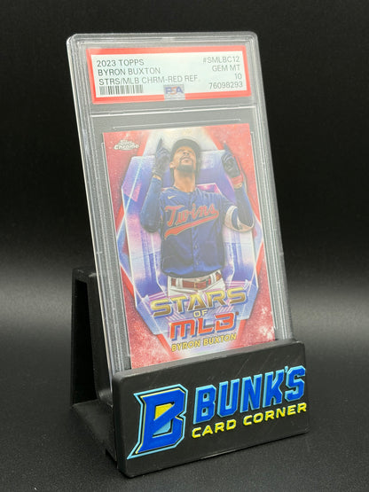 2023 Byron Buxxton Chrome Red Refractor PSA 10 65/75