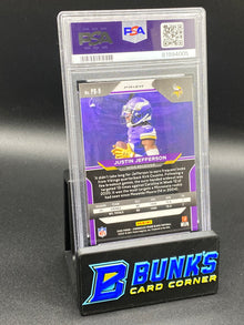 2020 Justin Jefferson Prizm Black-Silver RC PSA 9 (Box A13)
