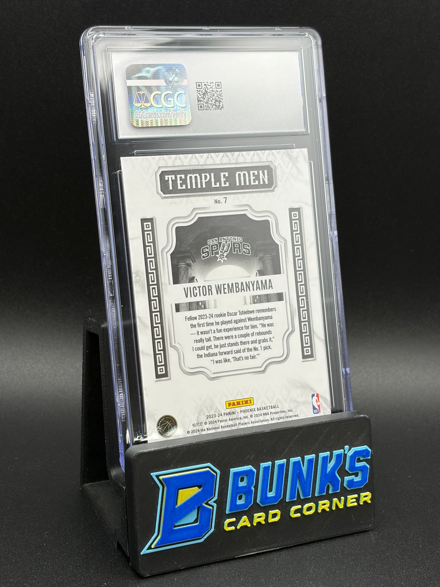 2023-24 Victor Wembanyama Temple Man Phoenix CGC 10