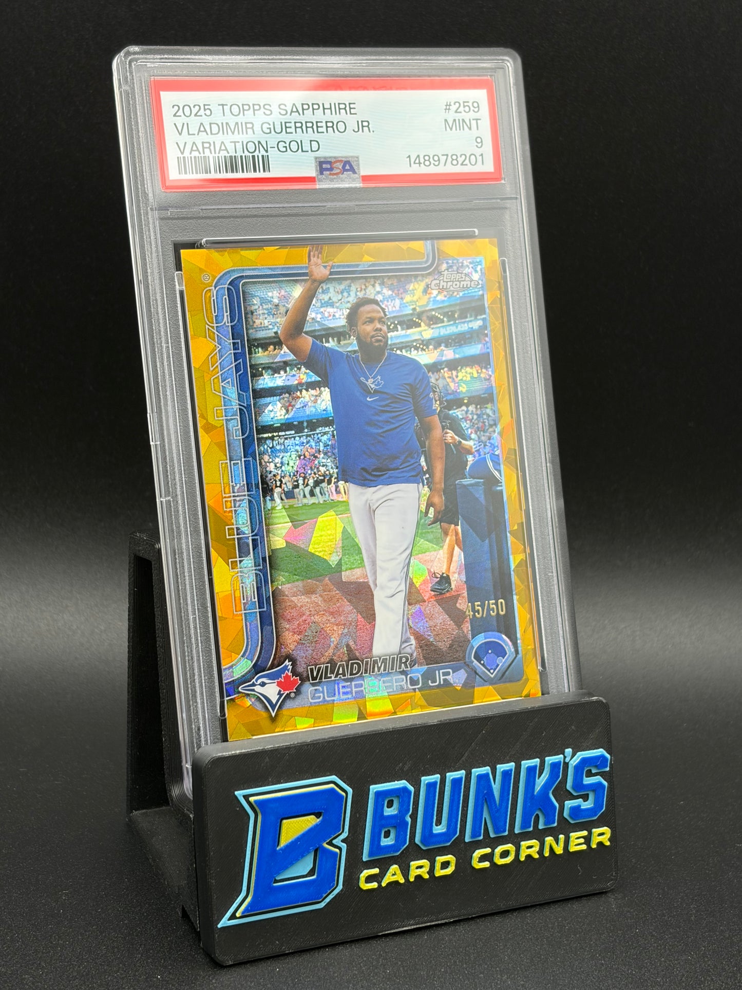 2025 Vladimir Guerrero Jr Variation Gold Sapphire PSA 9 45/50