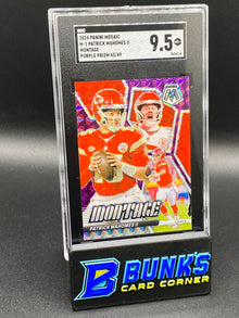 2024 Patrick Mahomes II Montage Purple Prizm SGC 85 (Box A13)