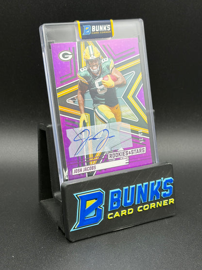 2025 Josh Jacobs Rookies & Stars Purple Auto 3/25
