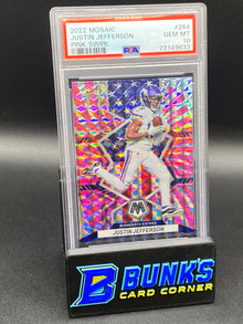 2022 Justin Jefferson Pink Swirl PSA 10
