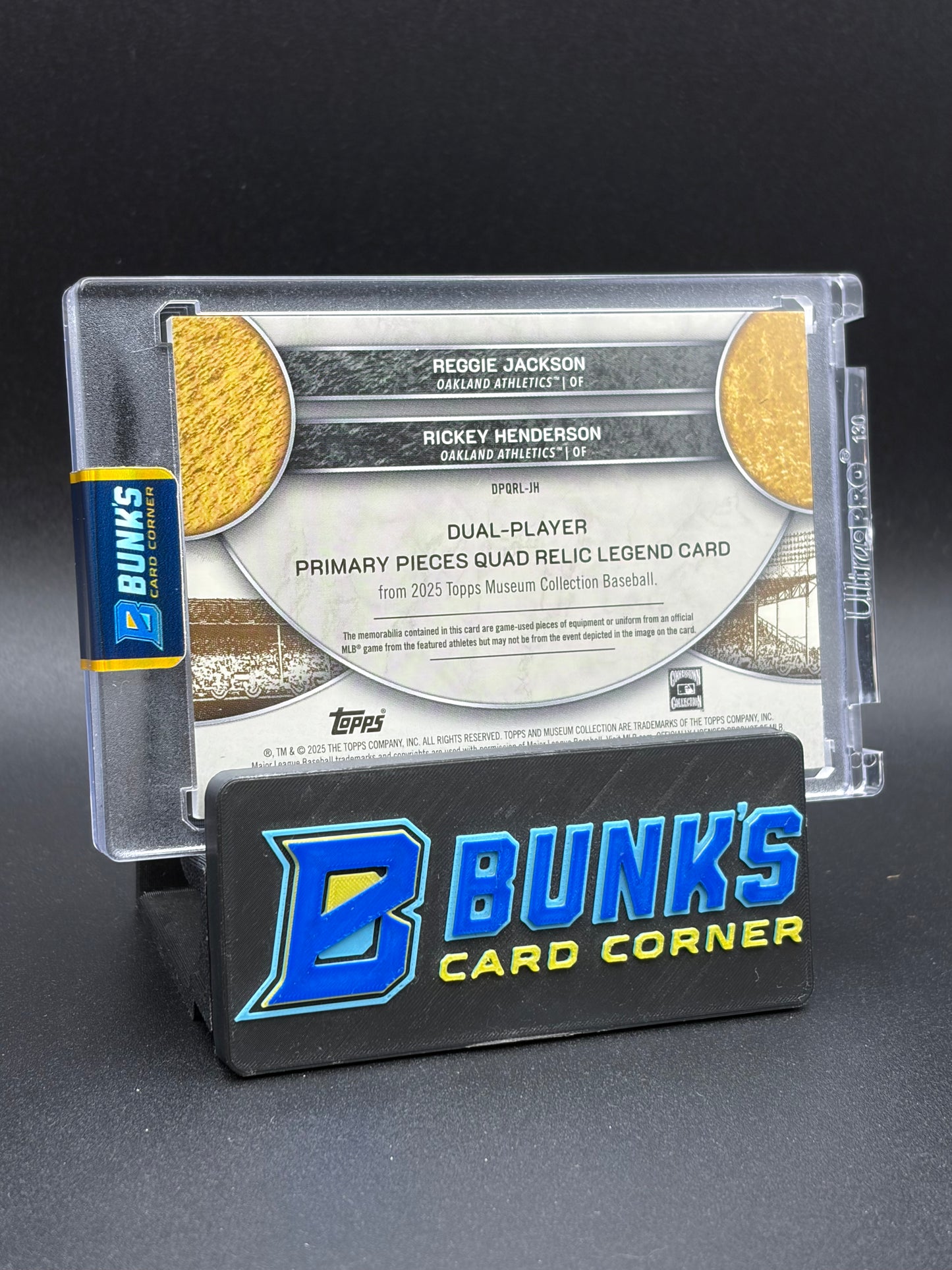 2025 Reggie Jackson & Ricky Henderson Dual Player Primary Pieces Quad Relic Legend 32/49