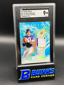 2024 Fran Tarkenton Rise to the Hall Material Turquoise SGC 9 (Box A13)