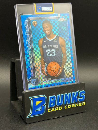 2025 Cedric Coward Blue X-Fractor Topps Chrome RC