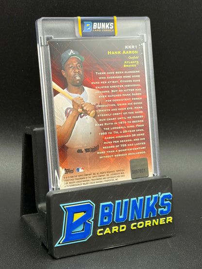 2000 Hank Aaron Topps King of Kings Jersey Patch