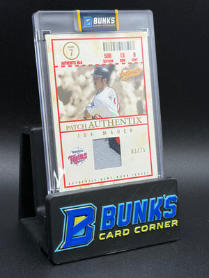 2005 Joe Mauer Patch AU 3 Color Jersey 3/75