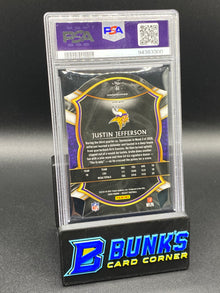 2020 Justin Jefferson Die-Cut Neon Green RC PSA 10 (Box B63)