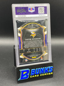 2020 Justin Jefferson Die-Cut Orange Prizm RC PSA 9 (Box B63)