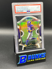 2020 Justin Jefferson Die-Cut White Prizm RC PSA 9 (Box B63)