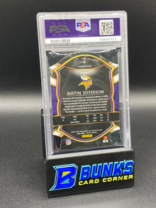2020 Justin Jefferson Die-Cut White Prizm RC PSA 9 (Box B63)
