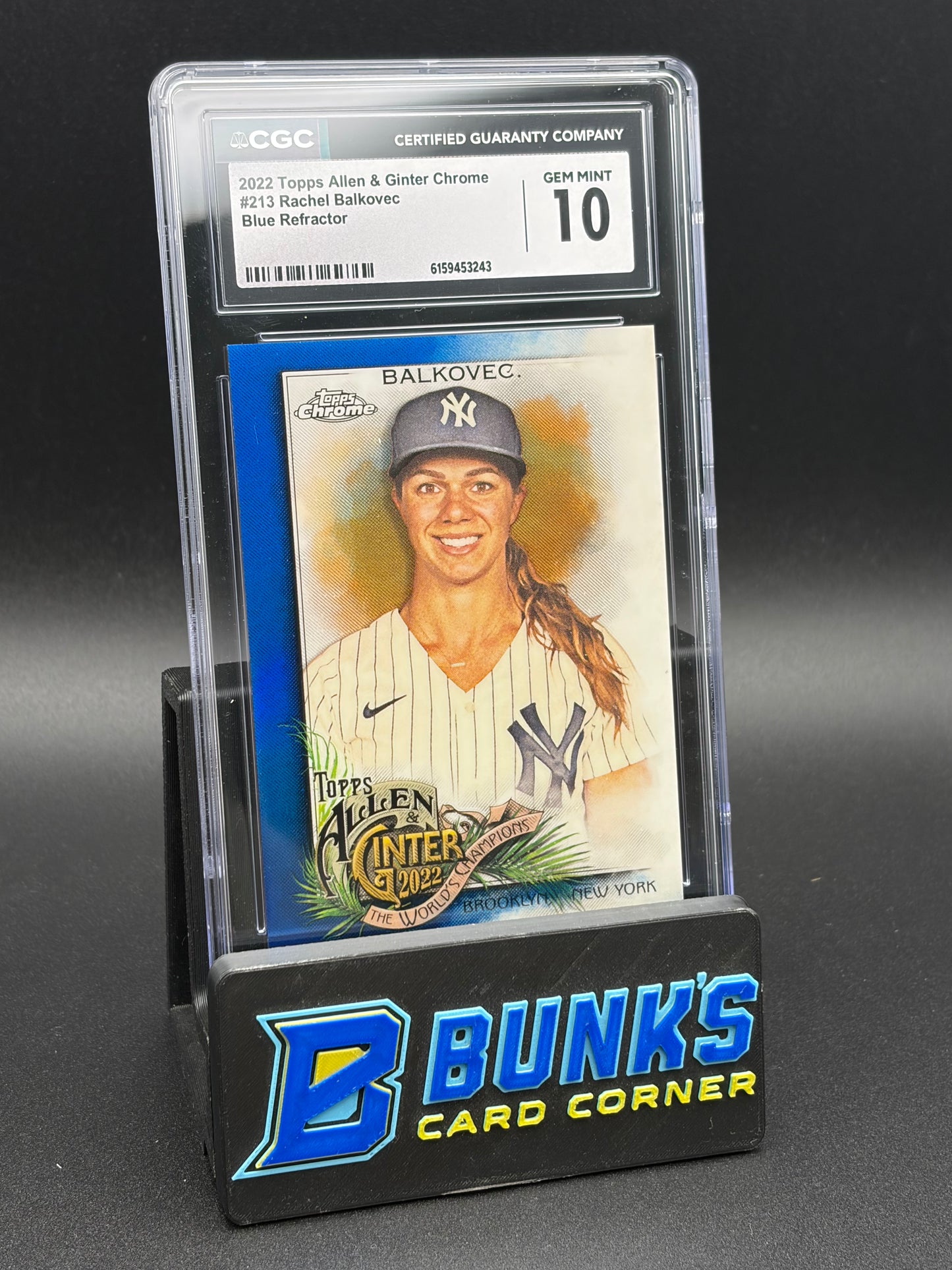 2022 Rachel Balkovec Blue Refractor CGC 10