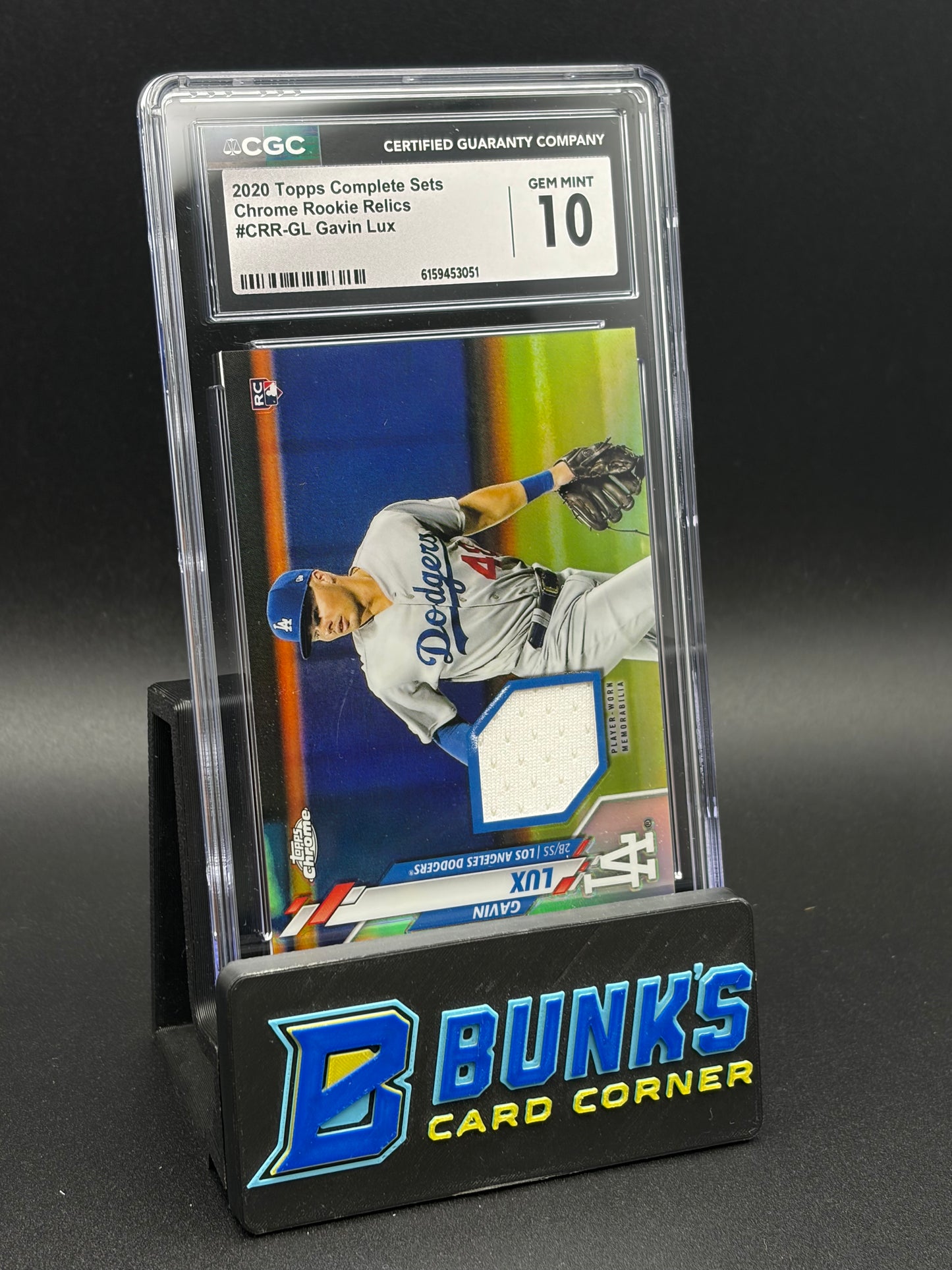2020 Gavin Lux Chrome Rookie Relics CGC 10 RC